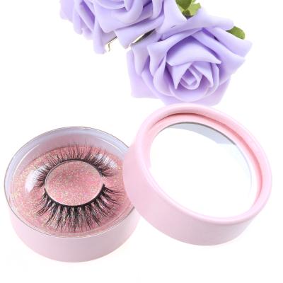 China Manufacturer Long Natural Wholesale Private Label Synthetic 3D False Eyelashes Premium Mink Silk False Eyelashes for sale