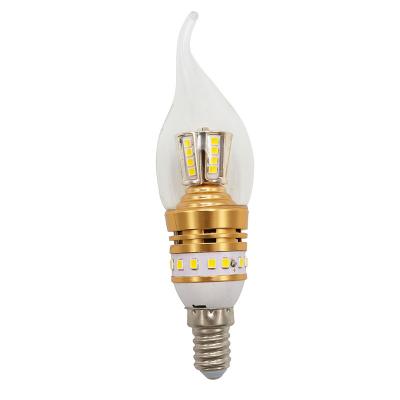 China Residential Through Glowing LED Light Bulb E14 5W Chandelier Bulb for sale