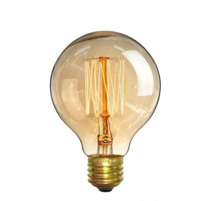 China Retro Tungsten Edison Iron Incandescent Lamp Creative Light Bulb G95 40W Decoration for sale