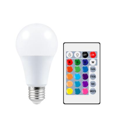 China Residential / Indoor Remote Control LED Light Bulb E27 7W RGBW Home Party Decoration Lighting for sale