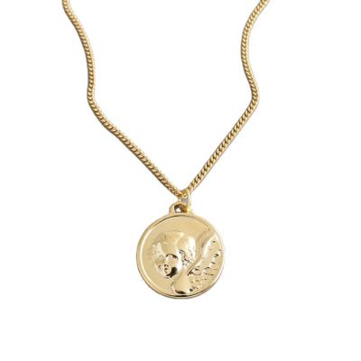 China New Design FASHIONABLE 925 Sterling Silver Round Coin Pendant Necklace for sale