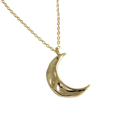 China FASHIONABLE Moon Necklace 925 Sterling Silver Chain Jewelry Irregular Pendant Necklace For Women for sale