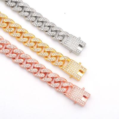 China 2021 Hiphop Hiphop Cuban Link Chain Bracelet For Women for sale