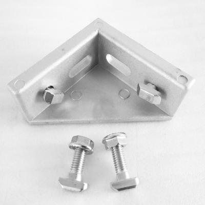 China Industrial 90 Degree Corner Bracket For 4080 Corner Angle L Brackets Connector For Aluminum Profile 4040 Series for sale