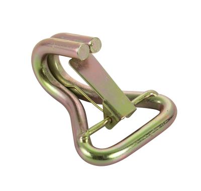 China Heavy Industry 38mm Double 3Ton J-Hooks With Safety Latch For Cargo Lashing for sale