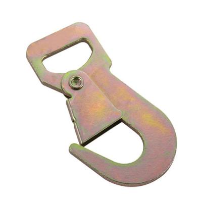 China Heavy Industry Netting 25mm Forged Metal Flat Hook With Latch Keeper for sale