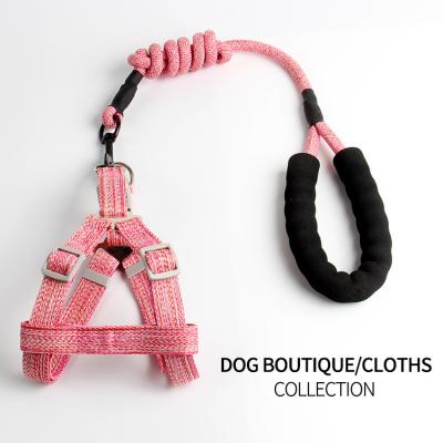 China 2021 Hot Sale Thick Padded Dog Leash Set Adjustable Durable Nylon Braided Dog Leash For Medium Small Dog for sale