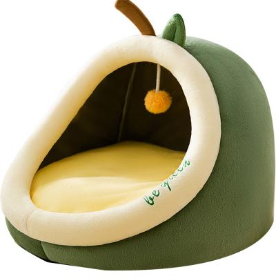 China 2021 Hot Sale Cotton Cat Bed Warm Cat House Comfortable Soft Tent Breathable For Washable Cat Bed Cave Nest for sale