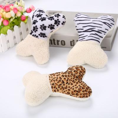 China Christmas Dog Chew Bone Dog Viable Chew Toys Attractive Plush Pet Toys for sale