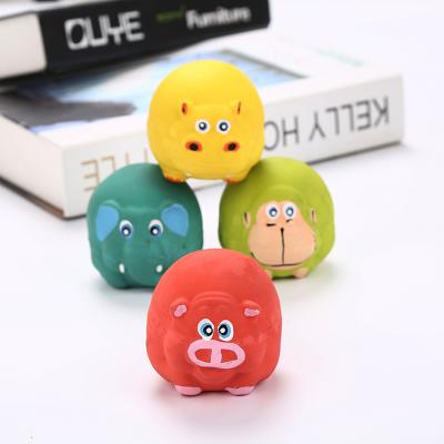 China Wholesale Shaped Animal Latex Face Dog Toy Christmas Designer Stocked Rubber Dog Toy for sale