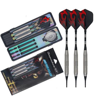 China 3 Pack Stainless Steel Barrels Soft Tip Darts Flights Set for sale