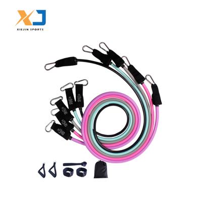 China Fitness Equipment Application Training Tubes Exercise 11 Pcs Resistance Bands, Heavy Duty Bodybuilding Accessories Resistance Band Set) for sale