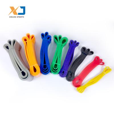 China Customized High Quality Multicolor Resistance Elastic Fitness Bodybuilding Band With Bag for sale