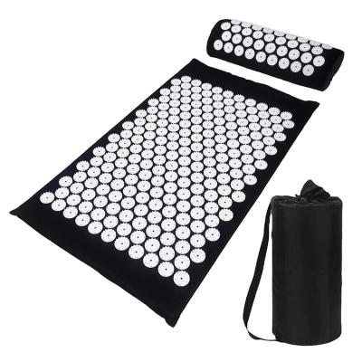 China Natural Acupressure Mat And Pillow Yoga Exercise Health Therapy Body Neck Yoga Massager Set for sale