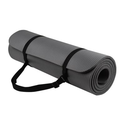 China Eco-friendly non-slip custom pilates fitness tape mat exercise nbr yoga mat mat 6mm 8mm 10mm mat for sale