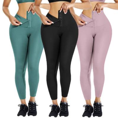 China High Waisted Mid Length Yoga Leggings With Tummy Control Waist, Yoga Pants For Women for sale