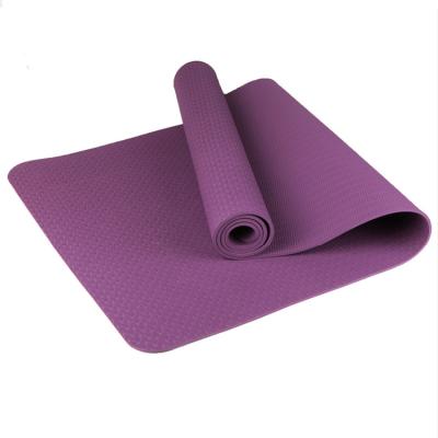 China Wholesale Eco-Friendly Private Label Fitness 6mm Tape Custom Yoga Mat Non-Slip With Stance Line for sale