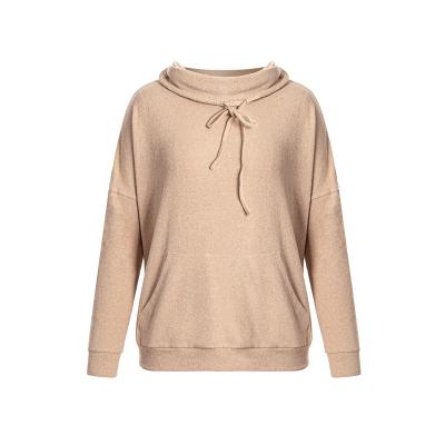 China Good Quality Fallwinter Sundry Anti-pilling Cashmere Loose Sheath Solid Color Hoodie Plush Jacket for sale