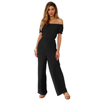 China Wholesale High Quality Slim Fashion Breathable Sleeveless One-Shoulder Overalls Women's One-Piece Jumpsuits for sale