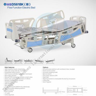 China Five Function ICU Electric Homecare Flat Bed for sale