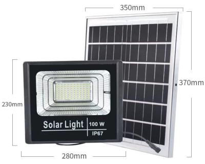 China ROAD ip67 outdoor waterproof aluminum housing smd control 25w 60w 100w 150w solar led flood light for garden for sale