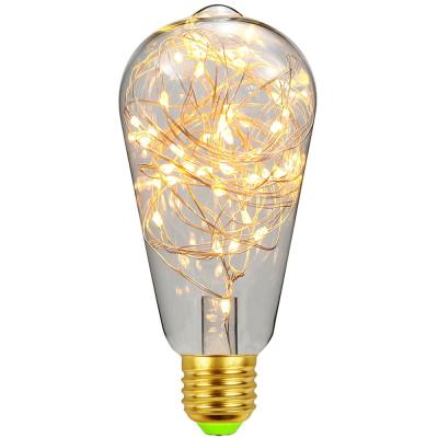 China New Design Residential High Quality St64 Led Copper Wire Filament Bulb Christmas Decoration Lighting For Indoor for sale