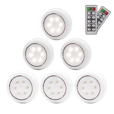 China Modern Wireless LED Puck Light With Remote Control LED Under Cabinet Lighting Cabinet Light for sale