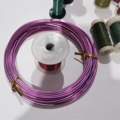 China Craft Metal Color Yarn Flower Fake Rod Handmade Rose Color Binding Wire for sale