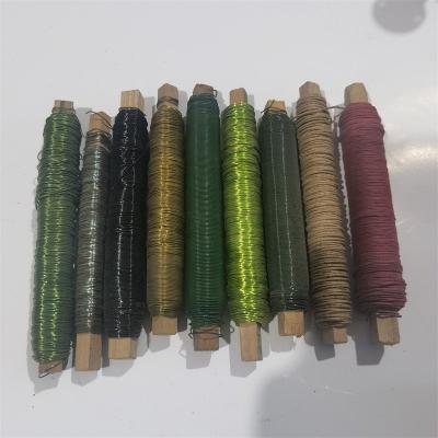 China Hot Sale Handicraft Craft Paint Yarn Garden Wooden Shaft Colored Silk for sale