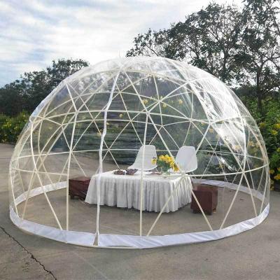 China Tube Type Tent Stake 12ft Clear Geodesic Transparent Garden Igloo House Dome Tents For Outdoor Hotel for sale