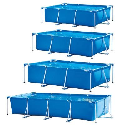 China Hot Sale Splash Frame Family Pool Rectangular PVC Frame Pool Steel Luxury Swimming Pro for sale