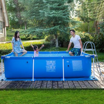 China 2022 Wholesale Family Swimming Pool Summer Outdoor Metal Frame Folding Swimming Pool for sale