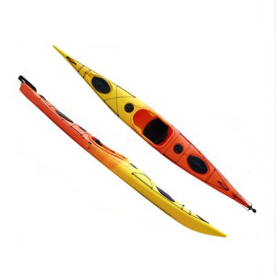 China New Style Heavy Duty Sit In Rotomolded Gondola Sandwich Kayak HDPE Single Adult Fishing Kayak for sale