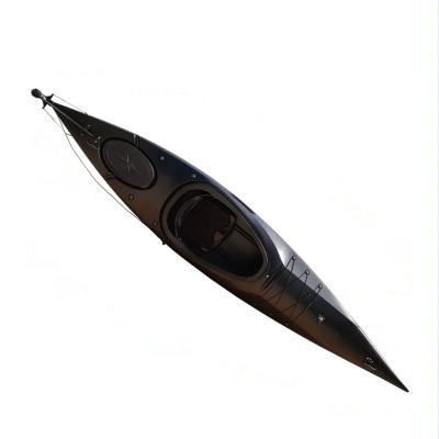 China Heavy Duty OEM Fishing Sea Kayak Canoe Single Seat Sale Plastic Watercraft Fishing Canoe Kayak With Free Accessories for sale