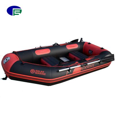 China 3-4 Person Waterproof Dustproof Shockproof Strip Bottom Inflatable Rowing Canoe Fishing Kayak Canoe PVC Canoe for sale