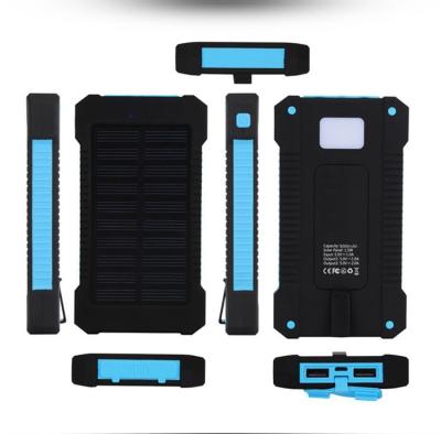 China Solar Charger 10000 Mah Waterproof Power Bank Battery External Solar Panel Charger Powerbank For All Cell Mobile Phones for sale