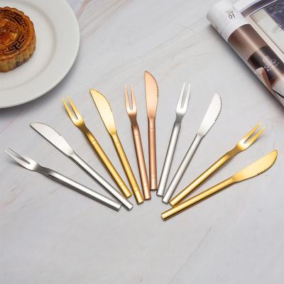 China Viable High Quality Polished Rose Gold Dinnerware Set High Performance Metal Stainless Steel Spoon Knife Fork Gold Dinnerware Set for sale