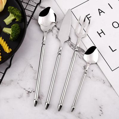 China Sustainable Luxury Tableware Set Customized 304 Stainless Steel Tableware Knife Fork Spoon Set Wholesales for sale