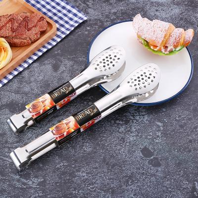 China Viable Manufacturers Supply Multi-Function Drain Tongs Stainless Steel Food Clip Anti-Scald Barbecue Tweezers Tools for sale