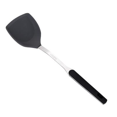 China 304 Stainless Steel Silicone Shovel Spoon Suit Viable Soup and Spatula for Cooking Kitchen Dish Shovel Spoon Dish Set for sale