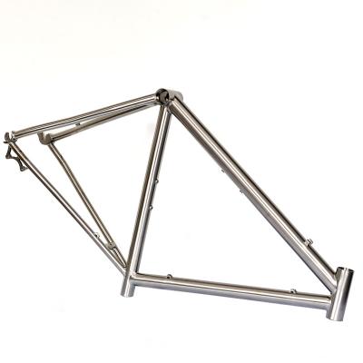 China Mountain Bikes Road Bike Titanium Bicycle Frame For Disc Brake Flat Mount Frame Bicycle Titanium Titanium for sale