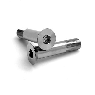 China GR5 Aviation Titanium Alloy Countersunk Half Hex Head Socket Thread Bolt Screw for sale