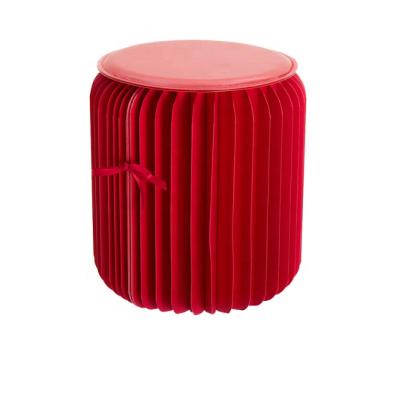 China UMISS Chair Red Flexible Paper Stool Foldable Hanging Paper Stool Space Saving Home Outdoor Furniture for sale