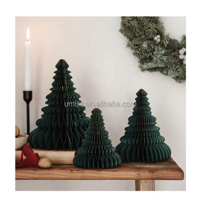 China Umiss Decoration Set/3 Paper Paper Ornaments Christmas Tree Baubles Thick Honeycomb Paper Ball for sale