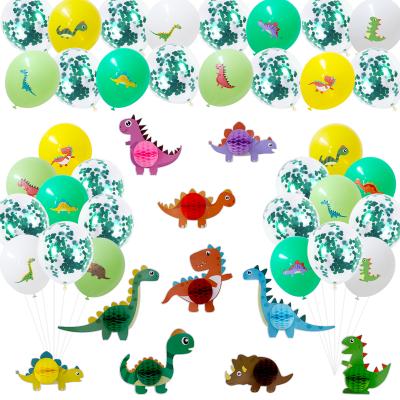 China 350gsm Paper Card Umiss Dinosaur Balloon, Honeycomb Centerpieces for Birthday Decorations, Baby Shower Table Party for sale