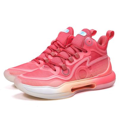 China Cushioning Brand Logo Customize Professional Men Hollowed Outdoor Sports Sneakers Luminous Blank Design Breathable Women Basketball Shoes for sale