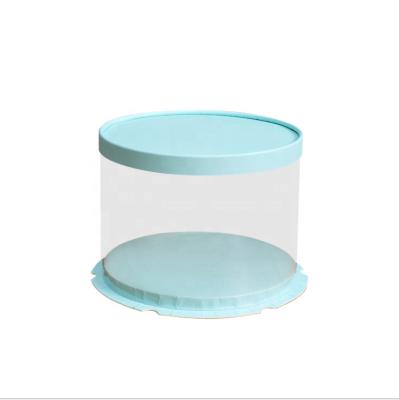 China Recycled Materials 3 Sets Round Clear Clear Round Cake Box Flower Cake Box Gift Display Box New for sale