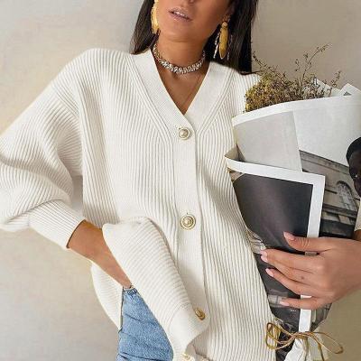 China 2022 new arrival women's candy color knitting cardigans Anti-wrinkle PDEP Autumn Winter Causal Ladies Cardigan for sale