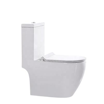 China Double-flow Vieany Brand Ceramic Siphonic One-piece Toilet Rimless Classic Hotel Villa Rimless Strong Flushing Suitable Flat for sale