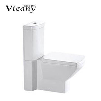 China Wholesale Ceramic Sanitary Ware Bathroom Water-Saving Double-Flow WC Double-Flow European Standard Two-Piece Toilet Set for sale